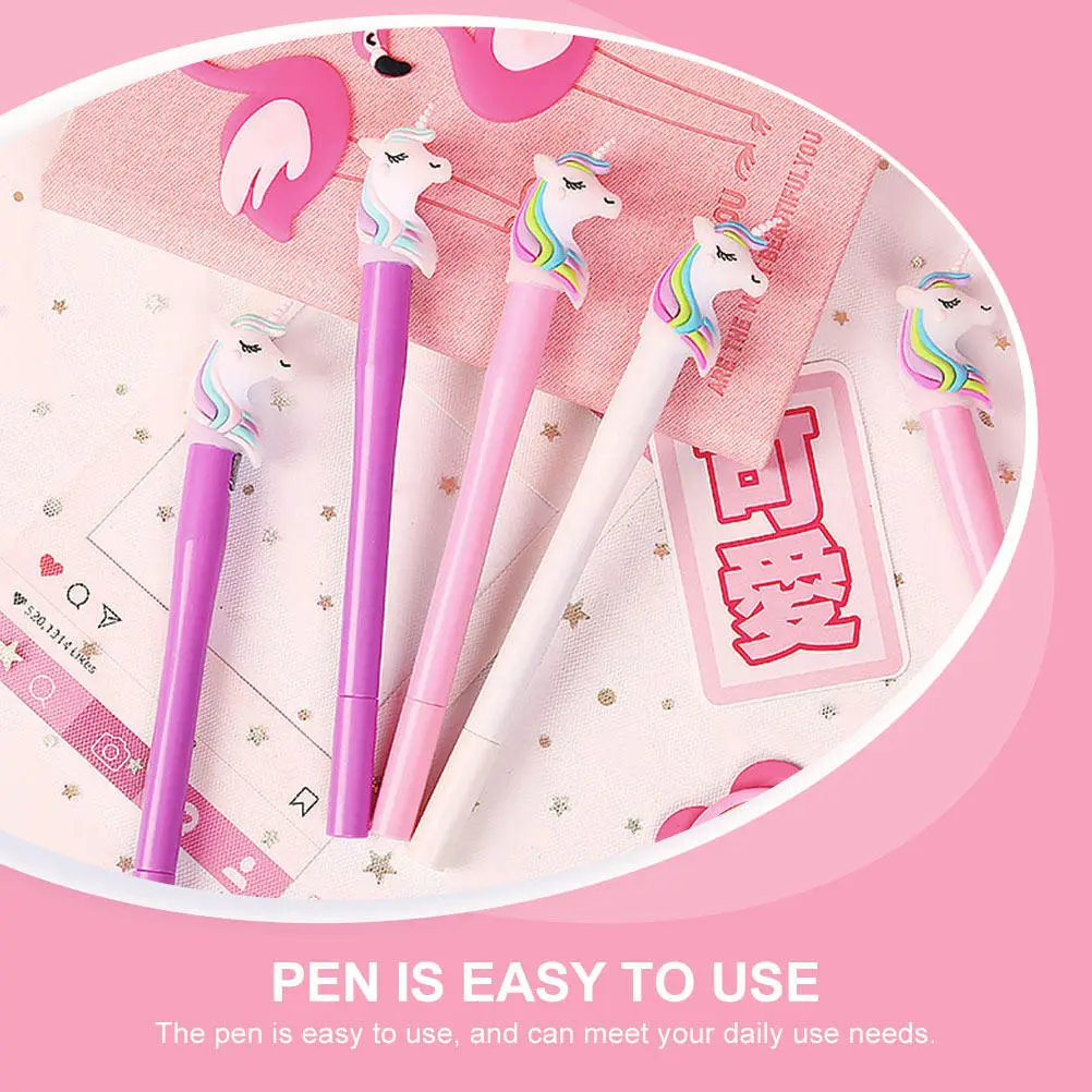 

8Pcs Luminous Gel Pens Cartoon Designed Writing Pens for Students School Office Homework Signature Portable Stationery