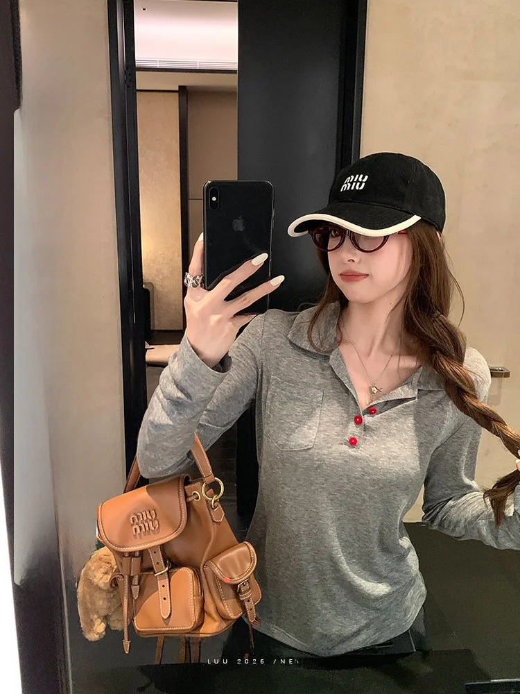 

Women's Long Sleeve Knitted Wool T-Shirt Spring Autumn Design Base Layer Shirt Korean Style Straight Cut Color Commute