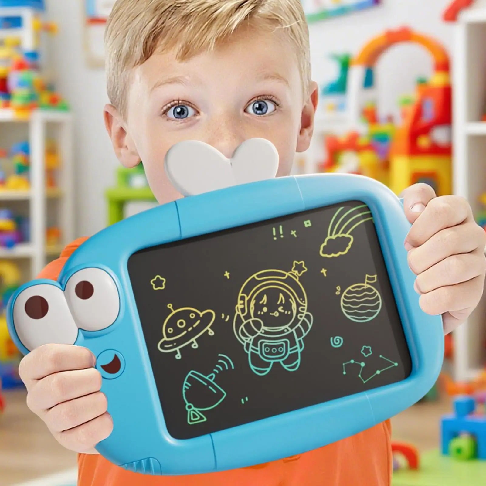 10-Zoll-LCD-Schreibtablett für Kinder, buntes Doodle-Brett, wiederverwendbarer löschbarer Zeichenblock, pädagogisches Lernspielzeug für Kinder