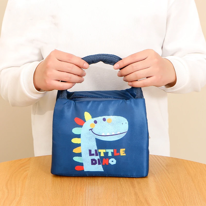 Cartoon Insulated Bento Box Thermal Bags for Lunch Reusable School Work Picnic Food Storage Pouch Women Kids Lunchbox Cooler Bag