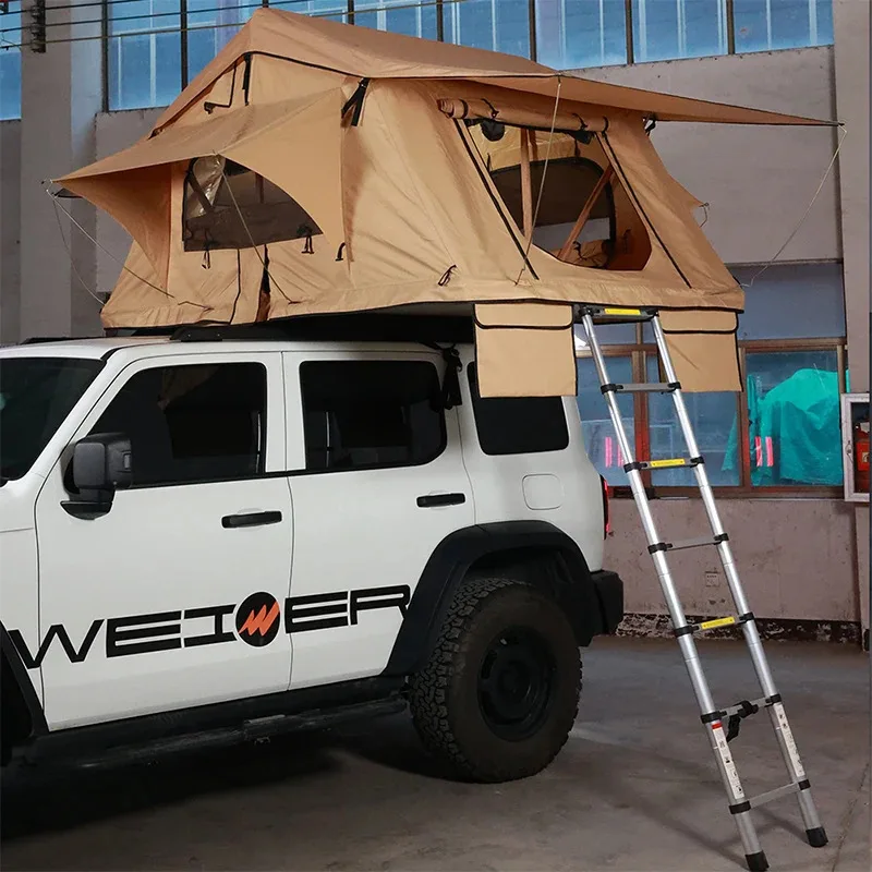 

Custom New Soft Shell Waterproof Car Outdoor Camping Roof Top Tent with Annex Sale naturehike