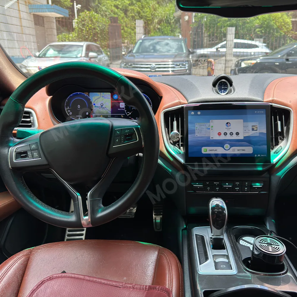 Car Dashboard Digital Cluster For Maserati Ghibli 2014-2023 Carplay Map Navigation Virtual Cockpit Speedometer Meter Head Unit