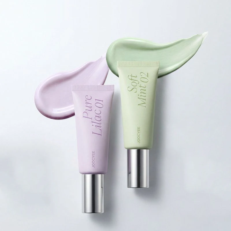 JOOCYEE Correcting Primer Hydrating Makeup Base,Green & Purple Tone-Up,Sheer Concealer Coverage,Skin Tint & BB Cream