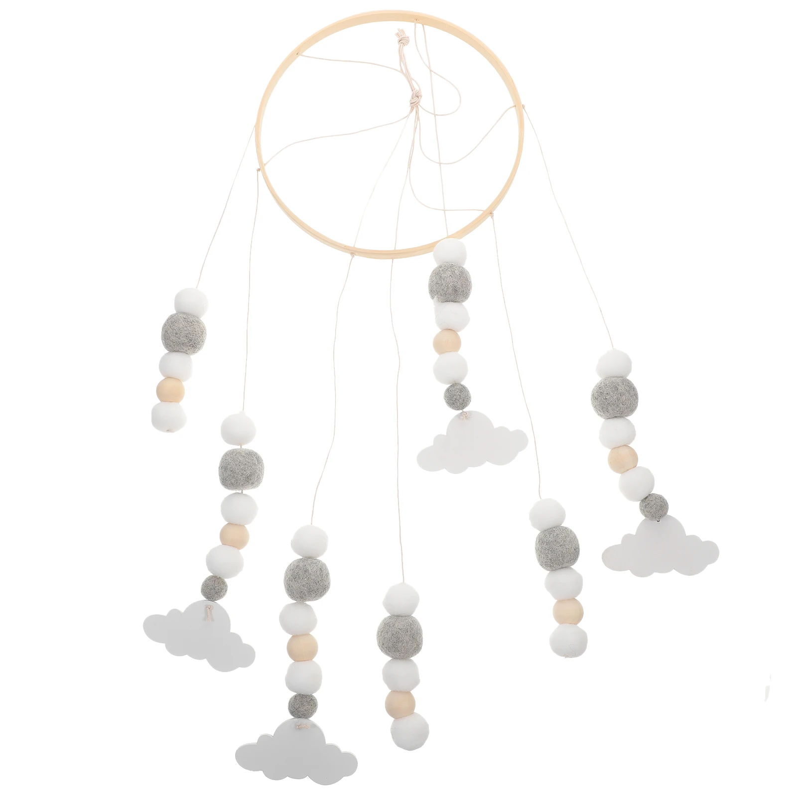 

Bohemian Style Baby Mobile Crib Felt Ball Pendant Hanging Decoration Nursery Room Decor for Girls Crib Mobile Nursery Room Decor