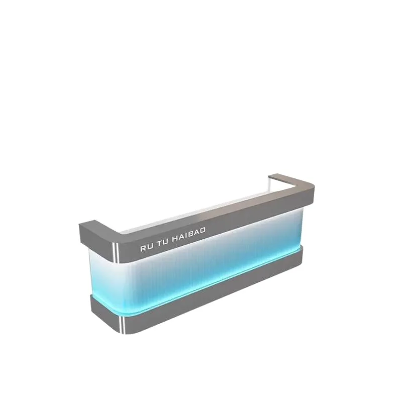 Design Blue Front Desk Reception Counter Modern U Shape Reception Desks Beauty Salon Clinic Mostrador Recepcion Office Furniture