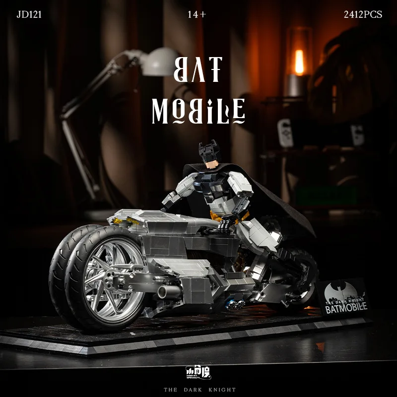 2421 elementów MOC Kreatywny Techniczny Batmobil Klocki Konstrukcyjne Motocykl Model Zabawka dla Dzieci Prezent Urodzinowy