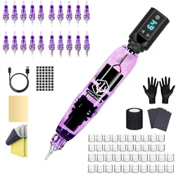 Tattoo Kit Hot Wireless Tattoo Pen Kit For Permanent Makeup Tattoo Machine Kit High Power Tattoo Power Supply Tattoo Gun Kit