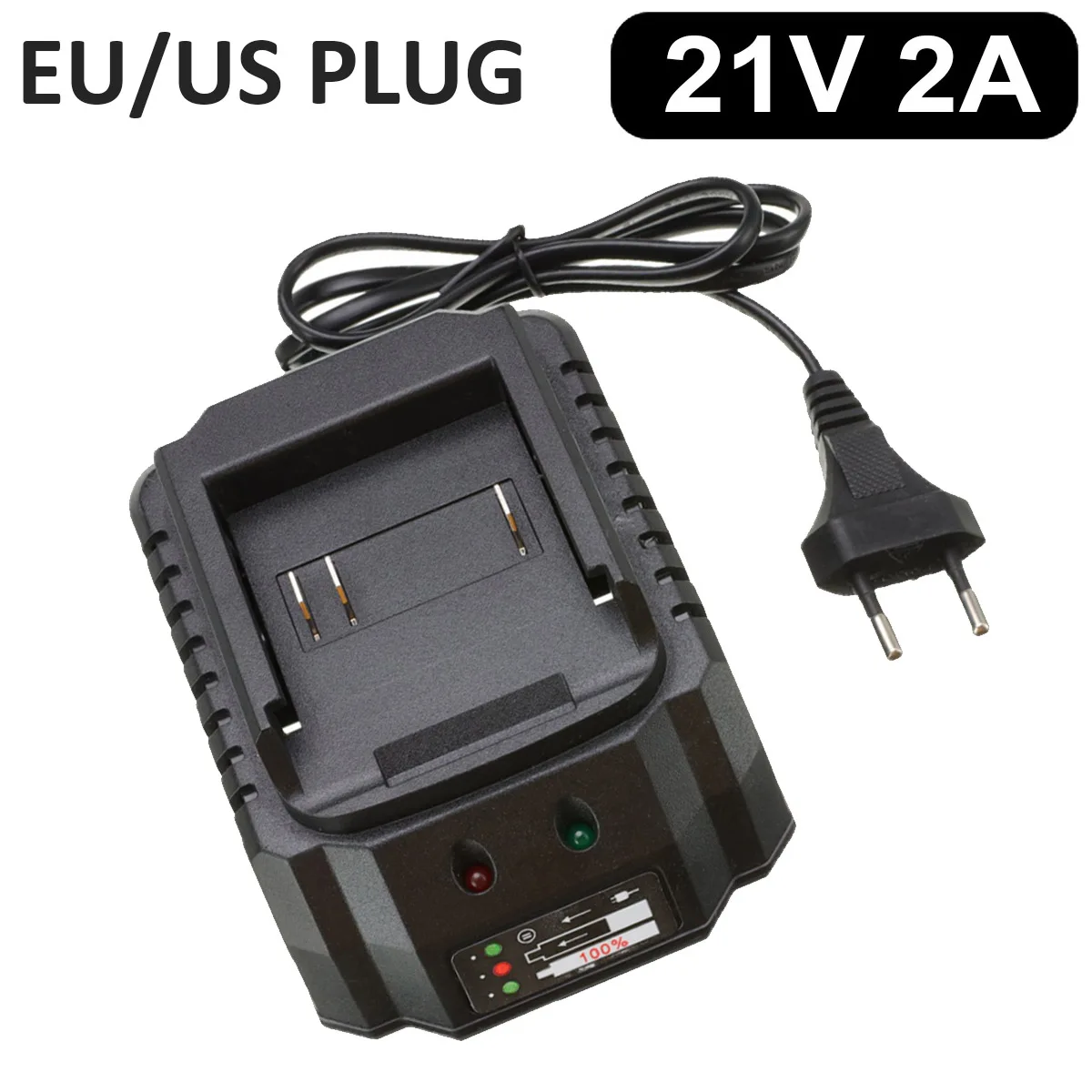 18V 21V 2A Lithium Battery Charger Portable High Power Smart Fast Charger for Electric Screwdriver Drill Power Tools Accessories