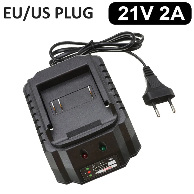Ładowarka akumulatorów litowych 18V 21V 2A Przenośna inteligentna szybka ładowarka dużej mocy do wkrętarek elektrycznych Wiertarka Elektronarzędzia Akcesoria