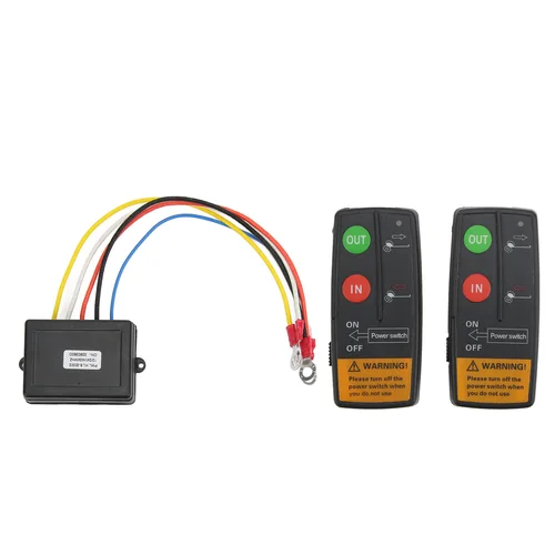 Imagen 2 del producto Kit de control remoto de cabrestante 434MHz 23m de alcance indicadores LED de doble voltaje para camión/ATV/SUV-componentes de cabrestante receptor impermeable