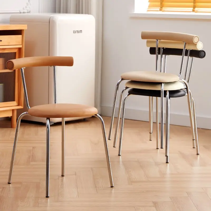 Silla de Comedor nórdica Sedie Sala Da Pranzo, color crema Para el hogar, sala de estar, Cadeira Simple, Sillas de dormitorio de lujo, Sillas Para Comedor
