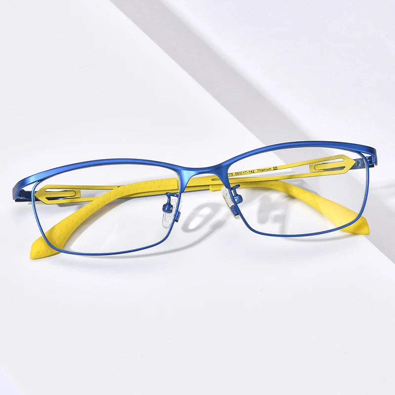 FONEX Titanium Eyeglasses Frame Men Famous Brand Design Ultralight-Weight Square Glasses Japanese High-end Quality Eyewear 85775