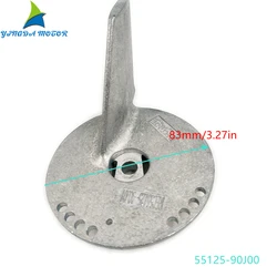 55125-90J00 Zinc Trim Tab Fin Anode for Suzuki 4 Stroke Outboard DF 60, 70, 80, 90, 100, 115, 140 HP, Replaces 55125-90J01,