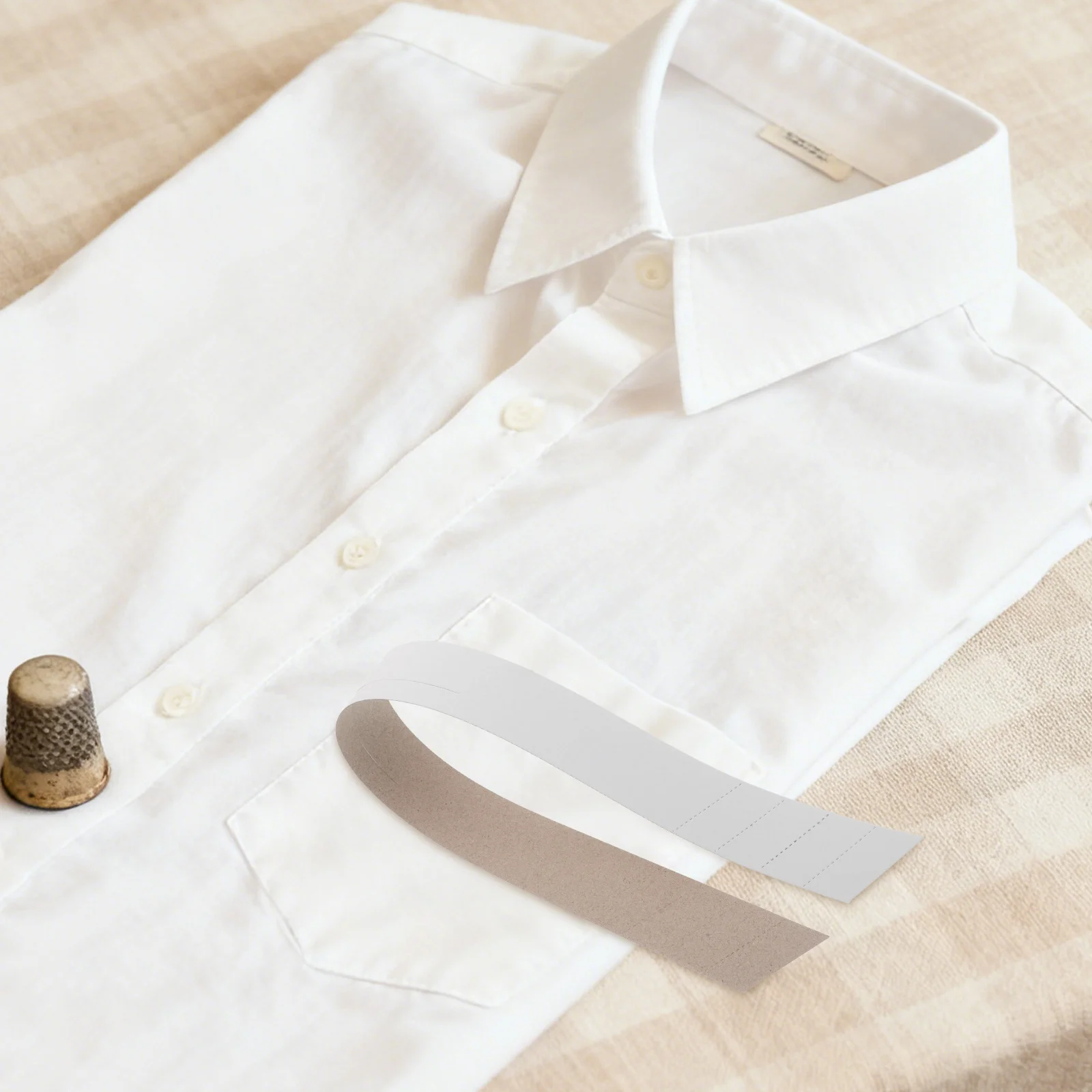 100Pcs White Paper Collar Stays Invisible Shirt Support Blouse Dress Collar Holder Inserts Men Professional Casual Style