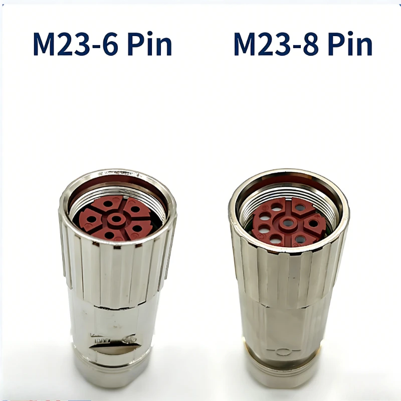 Connector M23 Compatible S120 Servo Power Motor Power Cord 6 Pins 8 Pins Connector 0LU00