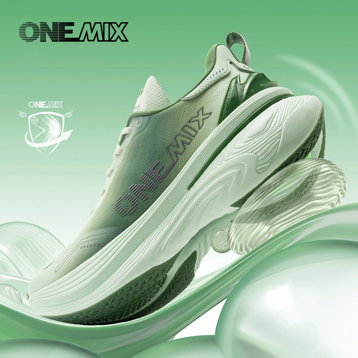 ONEMIX New Shock-Absorbing and Wear-Resistant Man Running Shoes Fashionable Fitness Women Sports Shoes Lightweight Road Shoes