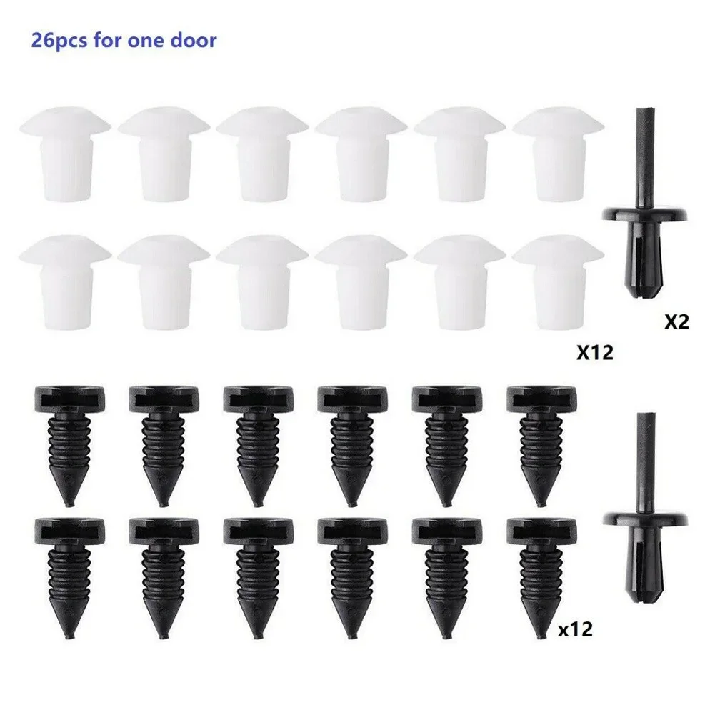 26Pcs Door Card Trim Clips Panel Clips Fastener Set For Land Rover Defender Car Interior Door Card Trims Clips Auto Fastener Kit