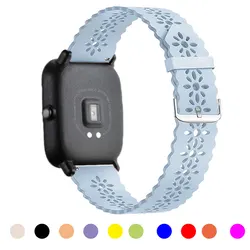 Lace band For Amazfit GTS 4/3/2/2e Mini/GTR 4/3/Pro/47mm/GTR2/2e/stratos 2/3 Silicone 20mm/22mm Watch Bracelet Amazfit bip strap