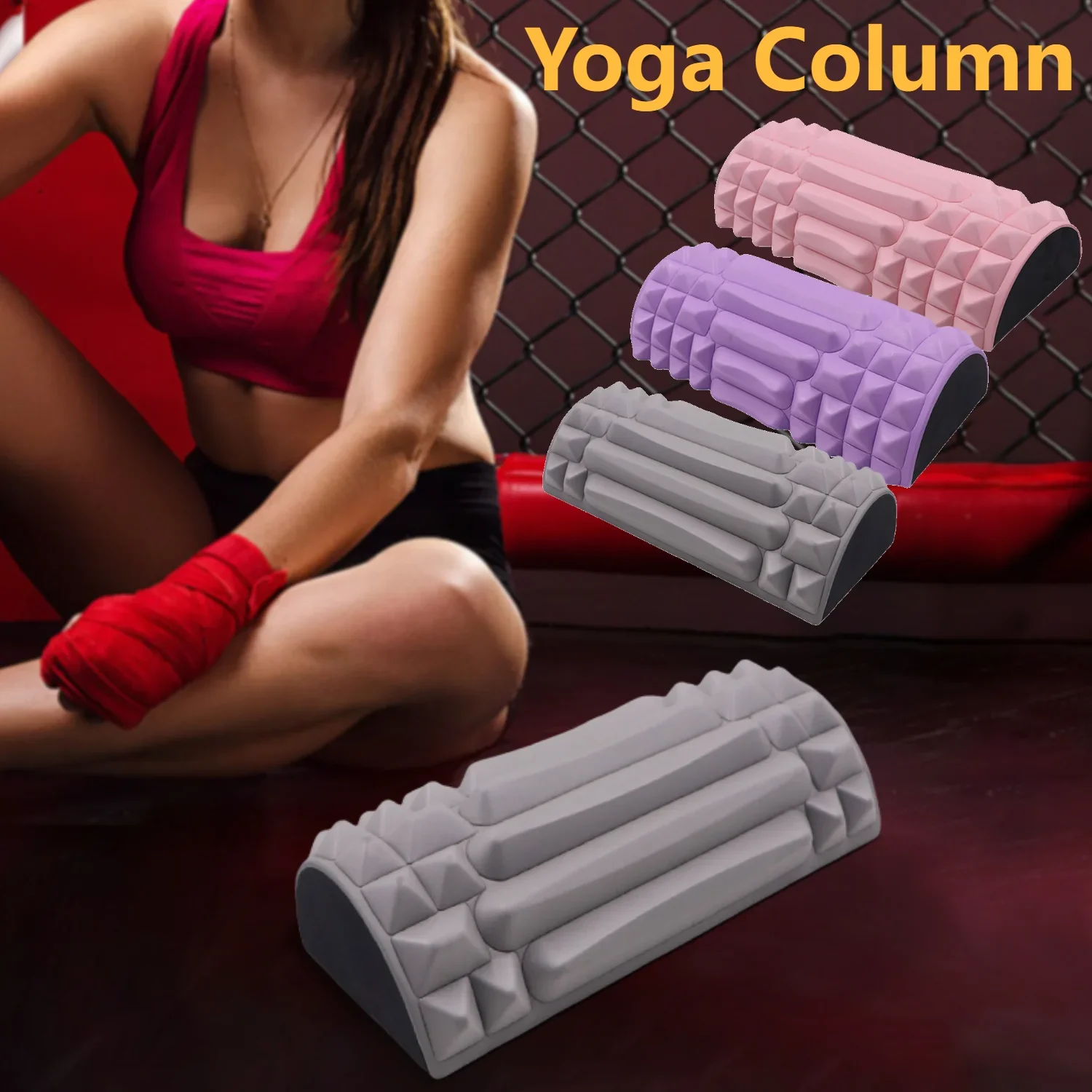 

Yoga Roller Half Round EVA Foam Cylinder Massage Roller for Pilates Exercise Enhanced Home Workouts Diameter 5.5cm Length 24cm