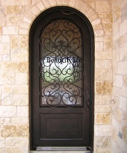 Z138 Customization Superior Quality Interior Door Iron Gate Designs Door Wrought Iron Single Iron Grill Door Designs