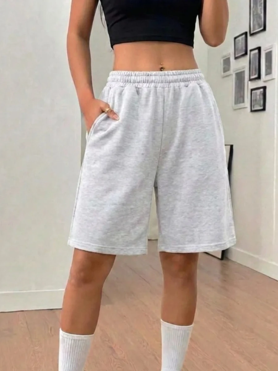 Comfortable Women's Men Loose Sports Shorts Fashion Drawstring Athletic Shorts Sweatpants Sport Jogging Beach Pant Oversized