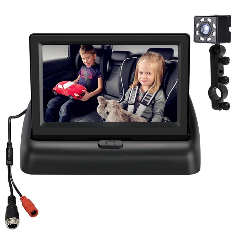 baby car seat monitor 4.3inch fold desktop display baby car mirror