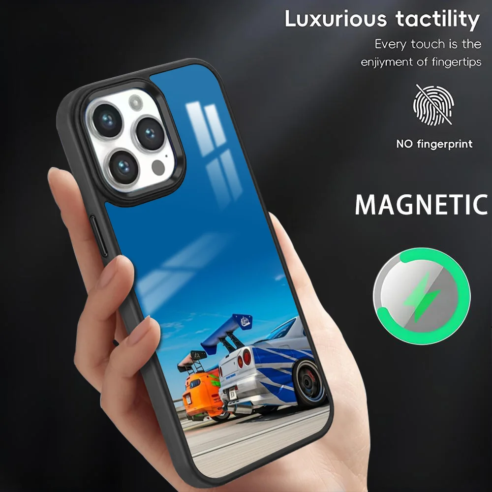 F-Fast And F-Furious R-R34 Phone Case For iPhone 16 15 14 13 12 11 Pro Max Plus Mini Magnetic Magsafe Wireless Charging Cover