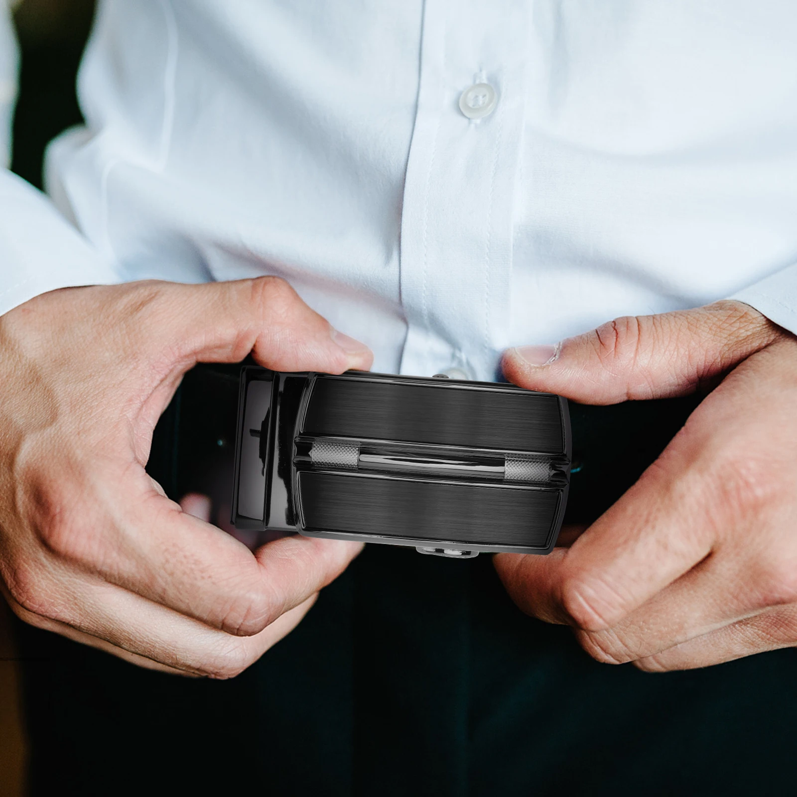 

Belt Buckles Zinc Alloy Matching Stylish Automatic Clothing Accessory Black Man