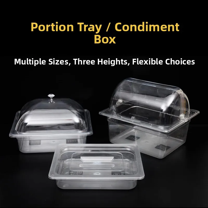 

Acrylic Plastic Cover Storage Box for Condiments Transparent Cover Food Storage Box Fren Preservation for Cold Dies