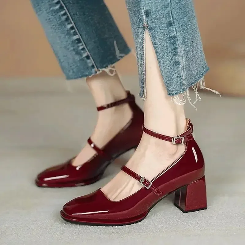 

Women's High Heels Fashion Leather Party Shoes Designer Wedding Shoes for Women High Quality Shoes 2025