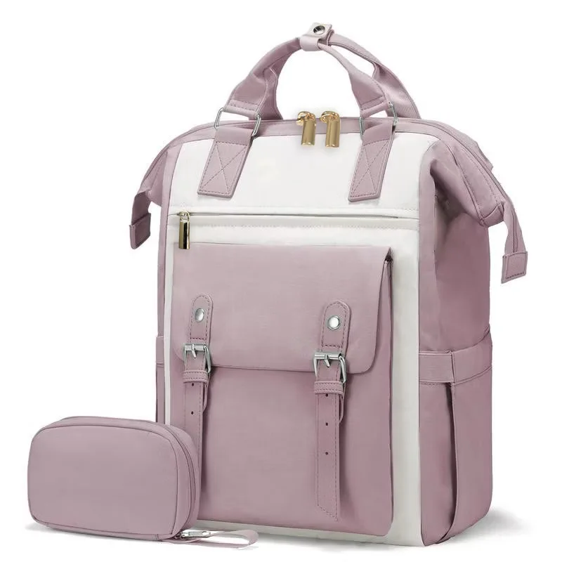 New cross-border large-capacity college-style backpack, high-appearance niche commuter backpack, mommy business travel backpack view 5
