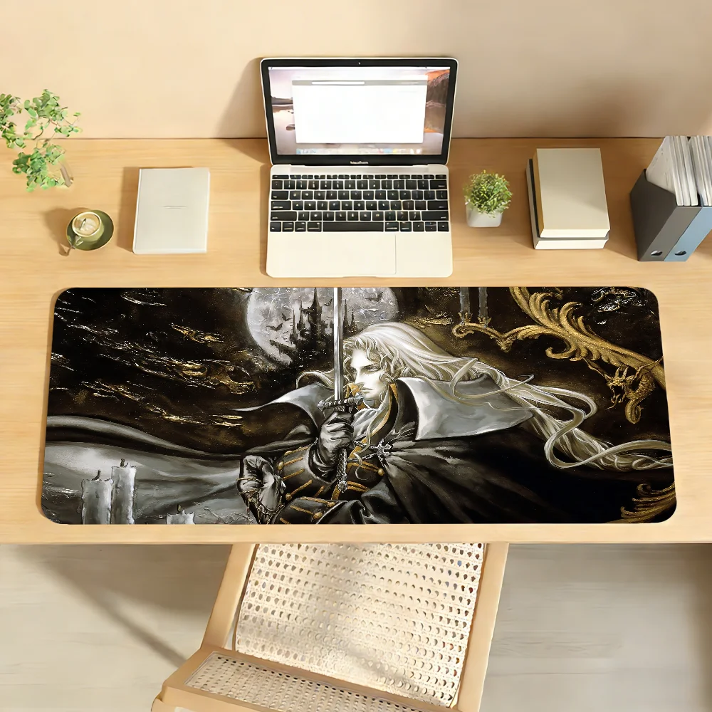 

Game C-Castlevania Mouse Pad Non-slip Locking Edge DeskMat PC Laptop Accessories Rubber Office Keyboard Large Game
