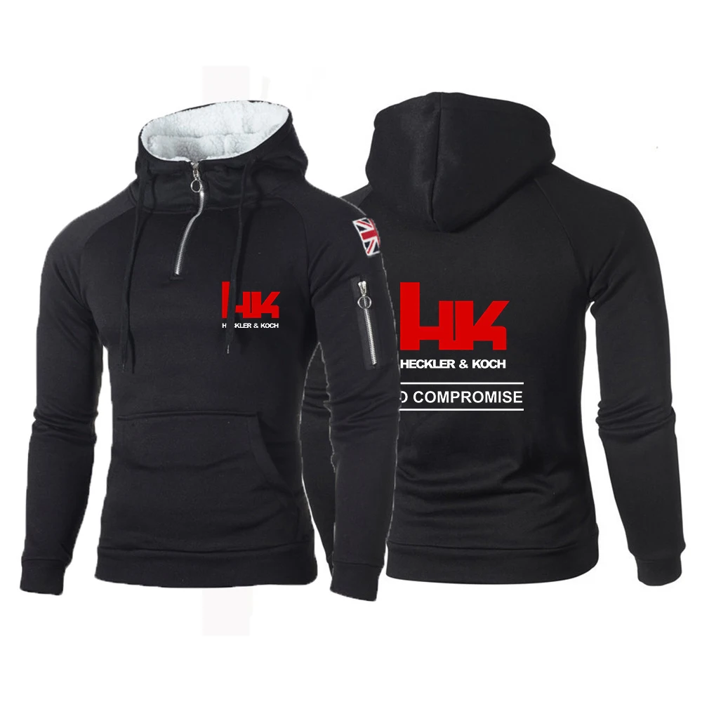 Hk Heckler Koch No Compromise Men's Hoodies Long Sleeve Casual Sweatshirts New Spring Hip Hop Pullover Sports Hooded Coat