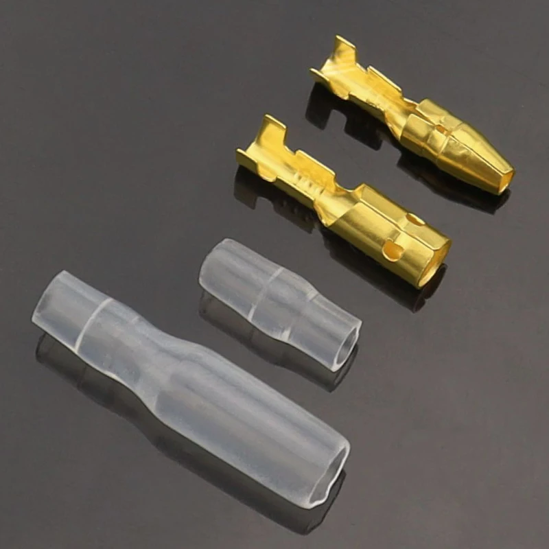 120pcs/set 3.5mm Brass Bullet Connector Terminal Male & Female with Cover
