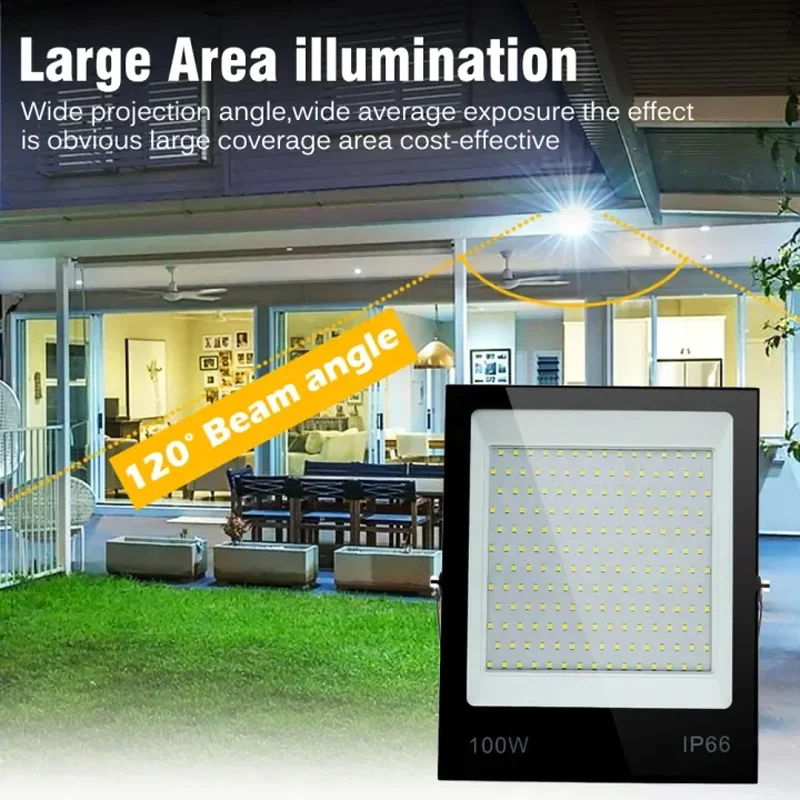 

Led Floodlight Outdoor Super Bright Spotlight AC220V IP66 Waterproof White Light For Garden Wall Street Led Lighting Night Light