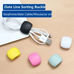 Silicone Cable Organizer USB Cable Winder Flexible Cable Management Clips For Mouse Headphone Earphone Car Data Line Holder