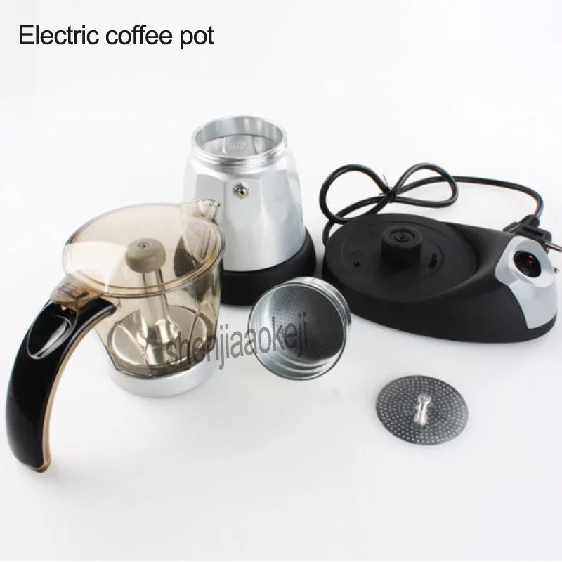 Elektrische Huishoudelijke Espresso Koffiepot Food Grade Aluminium Kookplaat Koffiezetapparaat 220V 480W 1pc