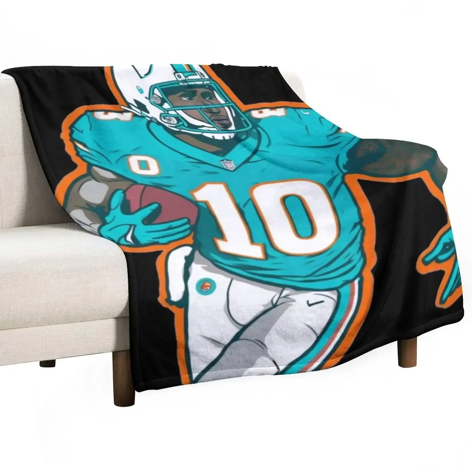 

tyreek hill dolphins - best player Throw Blanket Vintage Hair Decorative Beds Retros Blankets