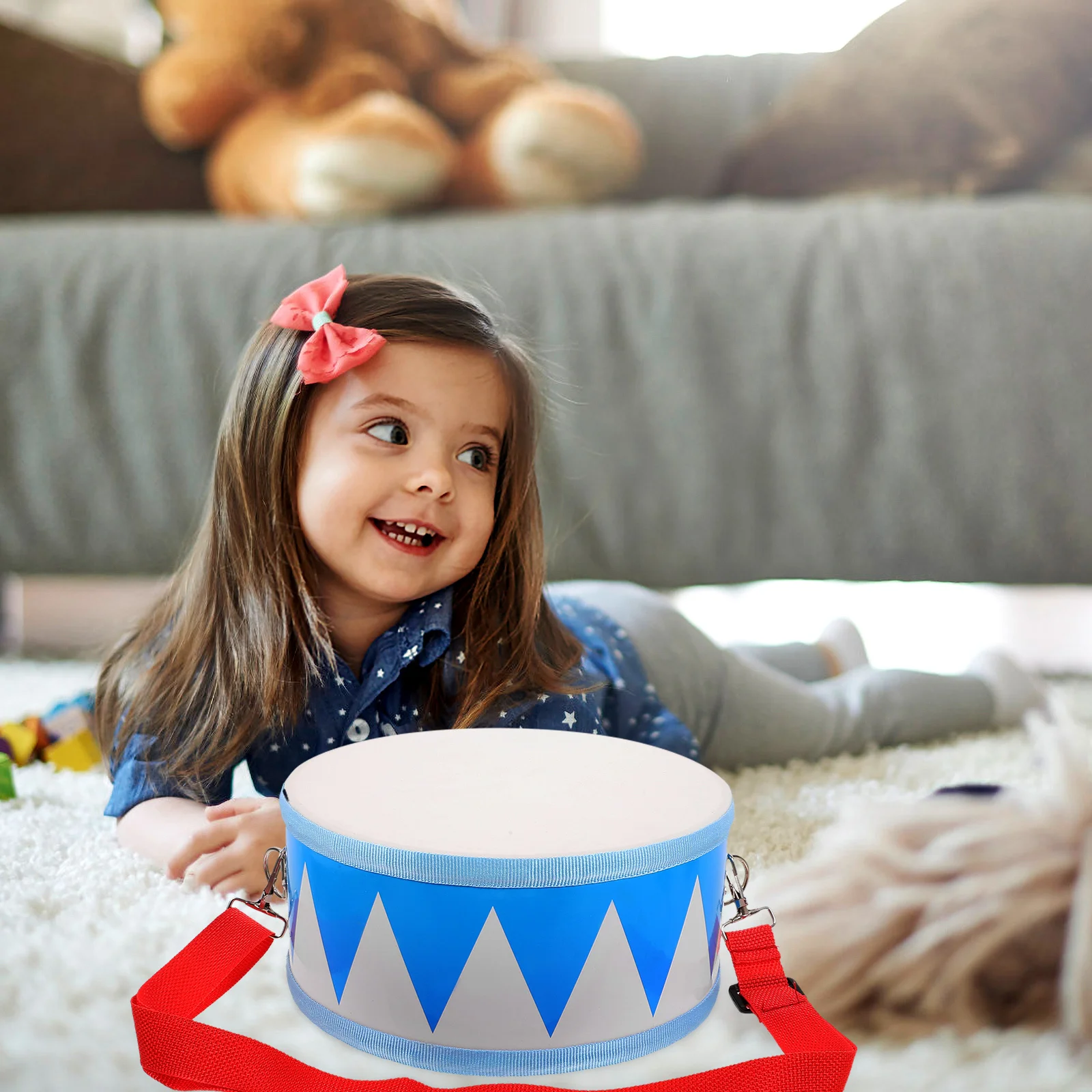 1Set Kleinkind Trommel Holz Baby Musik Sensorischen Snare Drum Pädagogisches Percussion Musical Instrument für Kinder Kinder Musik Spielzeug