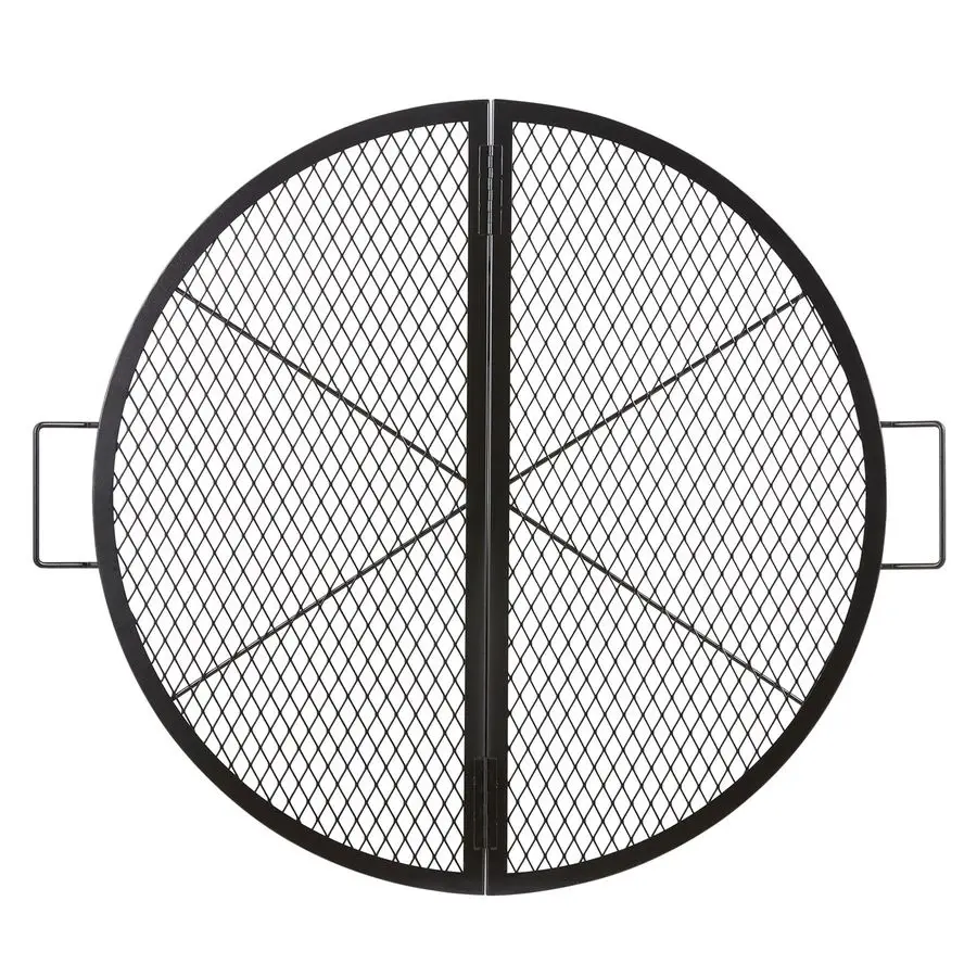 

Решетка для костра XMarks, складная круглая решетка для приготовления пищи, прочная стальная решетка для барбекю на костре с ручкой и опорой X Wi