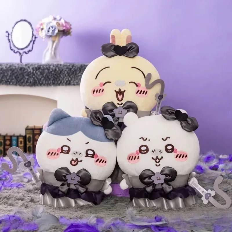 Chiikawa Usagi Kawaii Anime Cartoon Black Magic Girl Doll Pendant Scenery Fashion Boys Girls Exquisite Single Product Childlike
