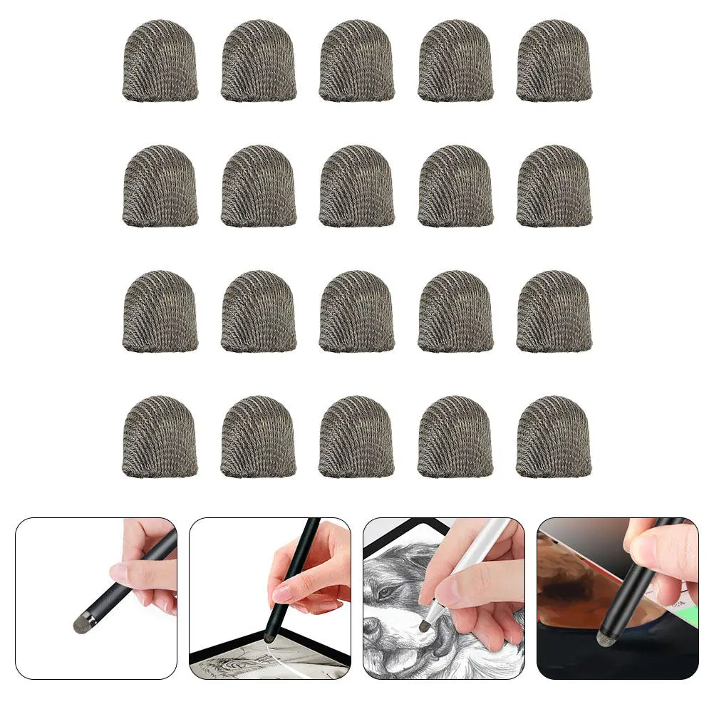 

30Pcs Fiber Stylus Tips Replacement for Capacitive Screens Universal Conductive Mesh Tips High Sensitivity for Drawing Writing