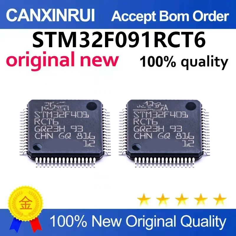 (5pcs-100pcs)Brand new original STM32F091RCT6 LQFP-64 ARM Cortex-M0 32-bit microcontroller