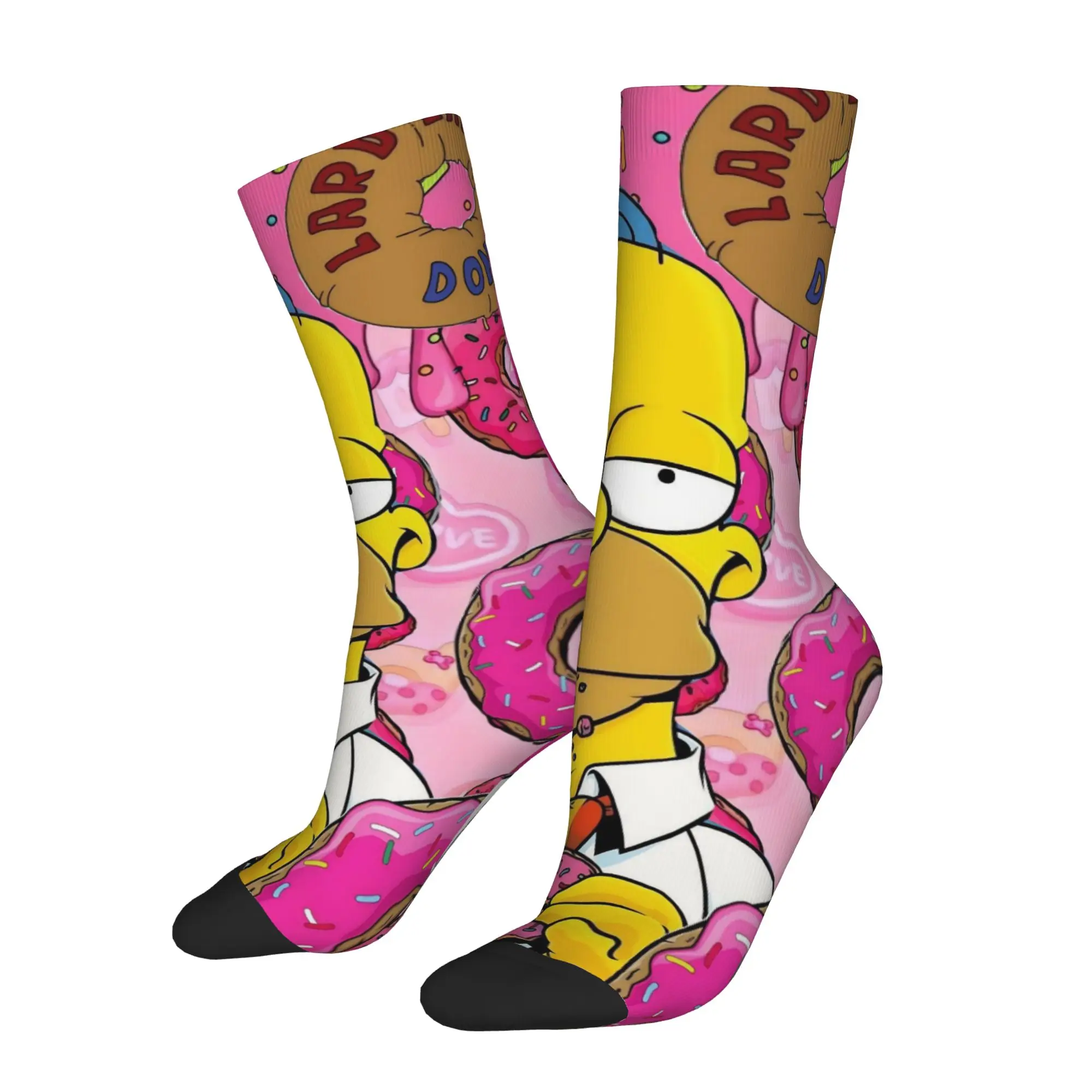 Winter Warm Colorful Men's Women's Cartoon S-Simpsons Socks  Breathable Soccer Socks