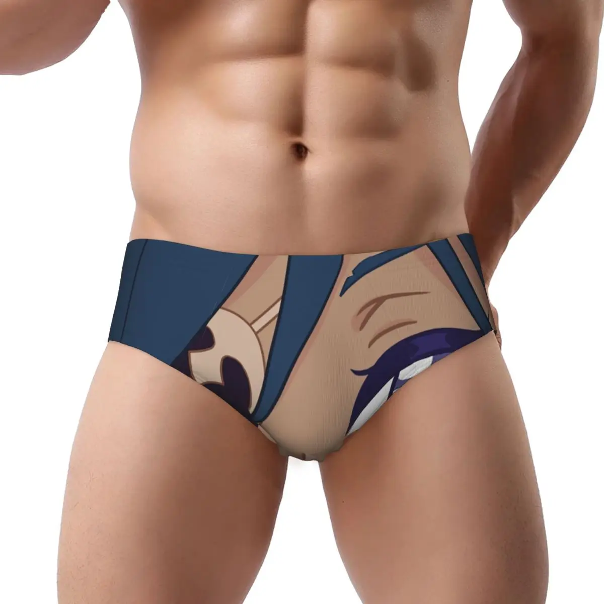 Custom Men's Kaeya Genshin Impact Face Men Brief Panties Male Comfort Funny Print Underwear Underpants