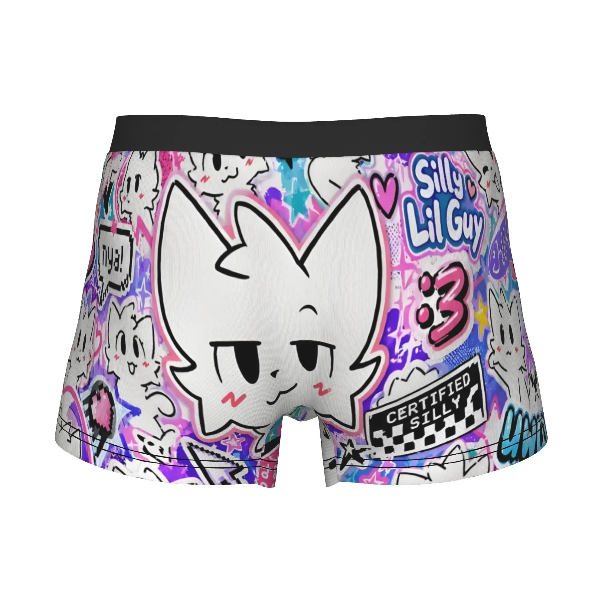 Male Fashion Boykisser Meme  Underwear Furry Cat Cartoon  Boxer Briefs Soft Shorts Panties Underpants