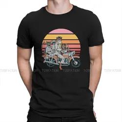 Family on a Motorbike Fantastic Mr Fox Men T Shirt Classic Gothic Loose O-Neck TShirt Harajuku Clothes