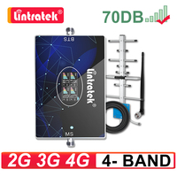 Lintratek 4 Band Cellular Amplifier LTE 800 900 1800 2100 2600 MHz Signal Booster B5 850 1700 1900 Cellphone 2G 3G 4G Repeater