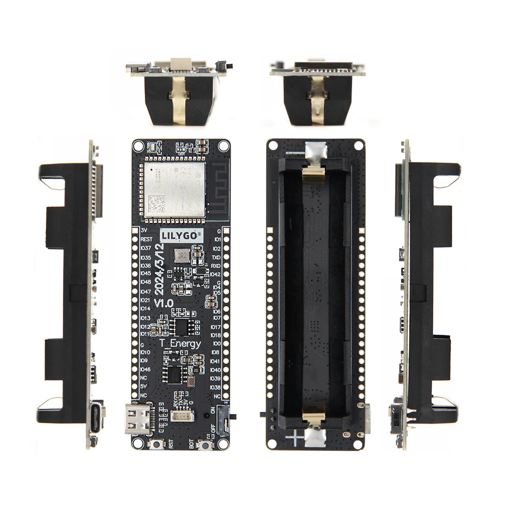 LILYGO® T-Energy-S3 ESP32-S3 entwicklung board 16mb flash wifi bluetooth drahtloses modul mit lade chip 18650 batterie halter
