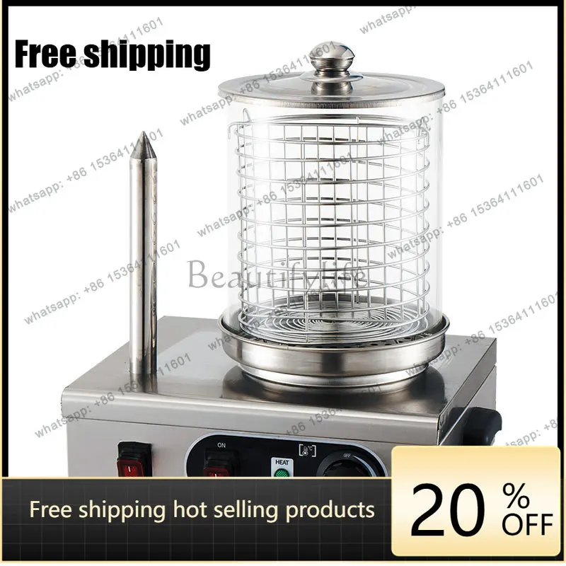Zj. Commercial 1 stick sausage grill machine Insulation hot dog machine Grilled ham sausage equipment